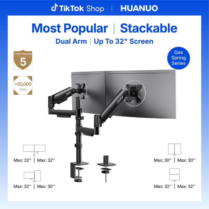 Stackable Dual Gaming Monitor Arm